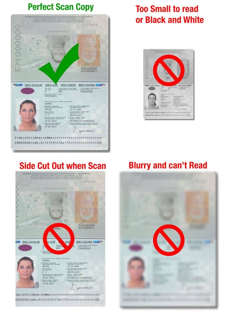 Singapore Visa Passport Copy Guidelines