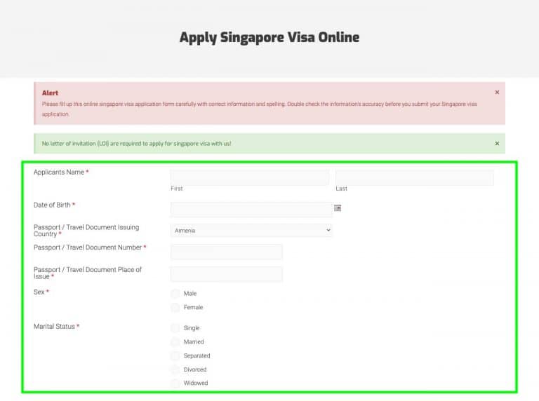 apply singapore travel visa online