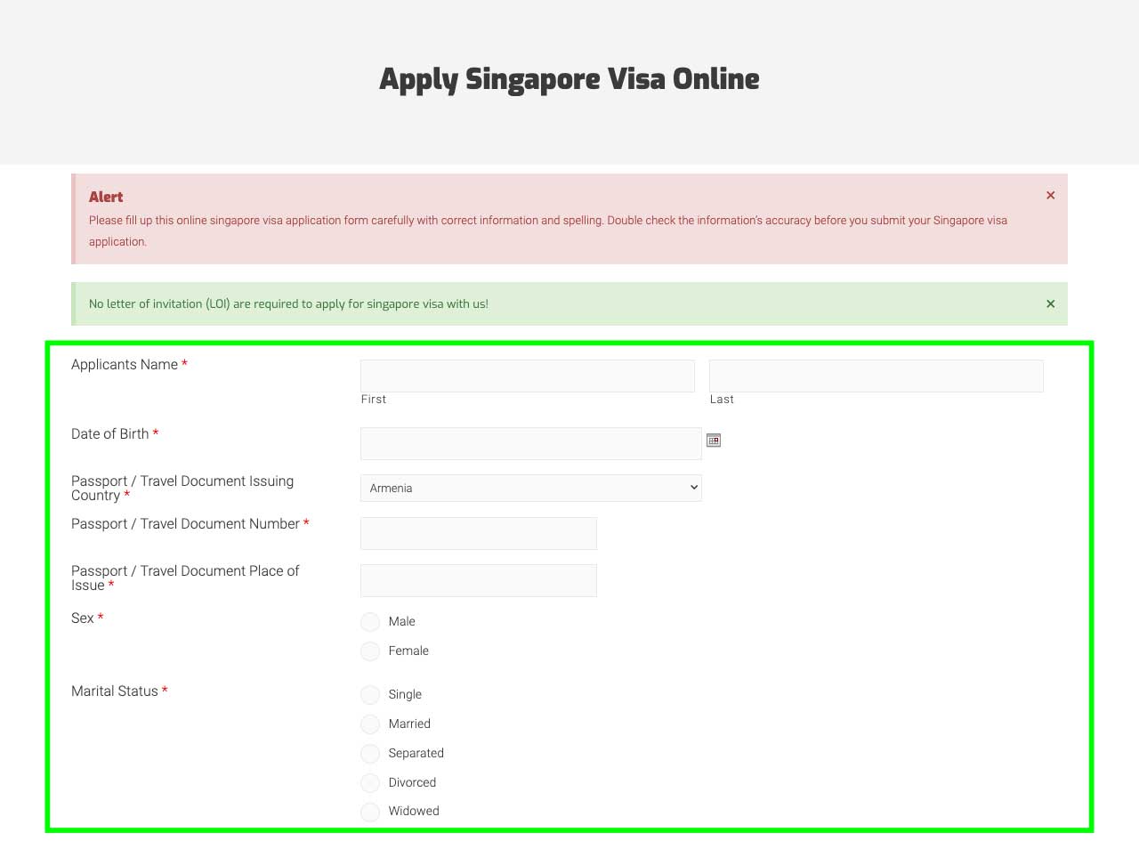 singapore visit visa apply online